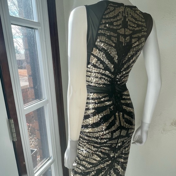 Bebe sequin mesh inserts dress - Picture 10 of 13